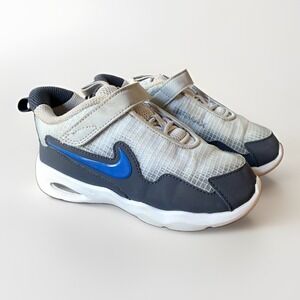 Nike Air Max Nova Easy On Strap Sneakers Shoes Gray Blue Preschool Boys 10C 10